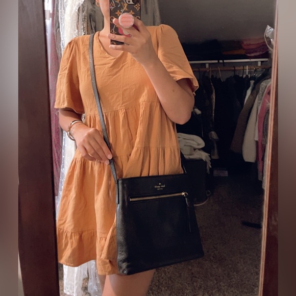 Kate Spade Black Pebbled Messenger Leather Crossbody Bag - Picture 17 of 17